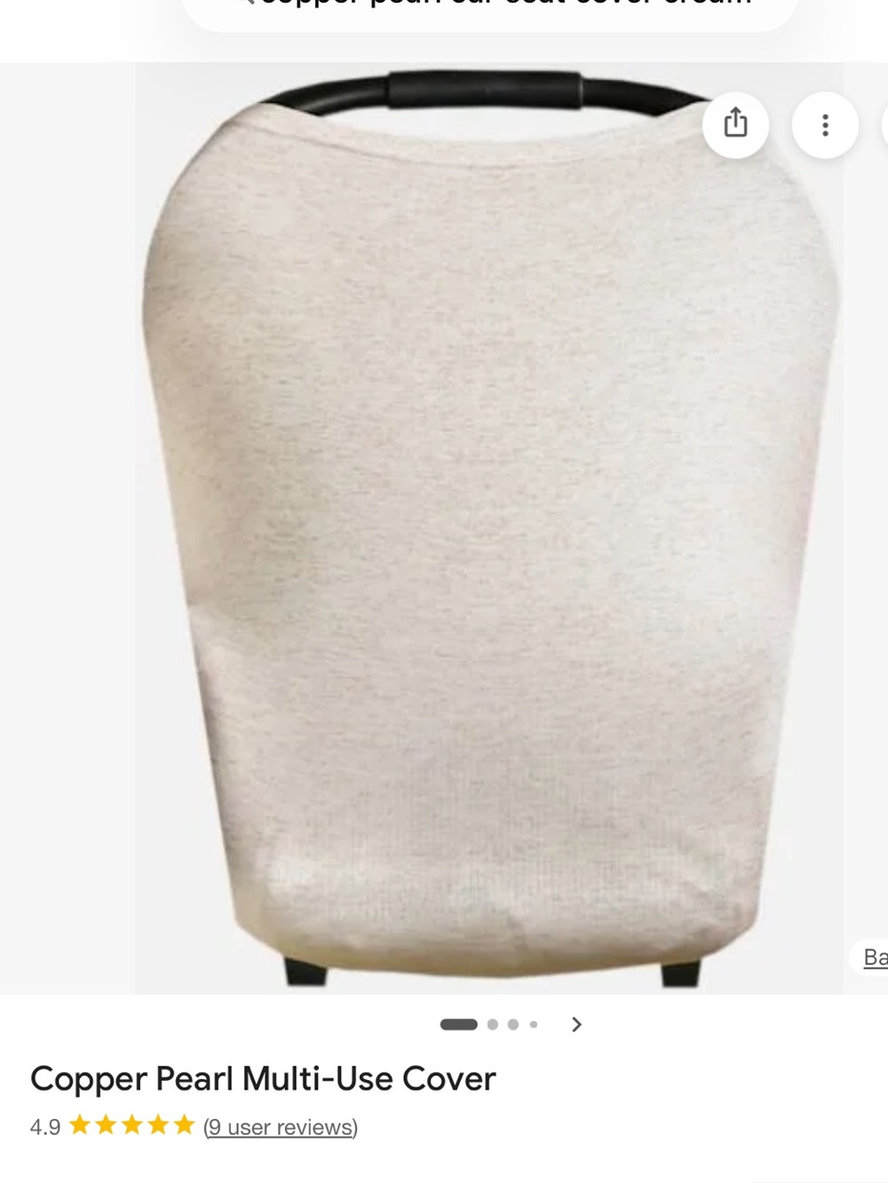 Copper Pearl Multi-Use Stretch Baby Cover in Cream